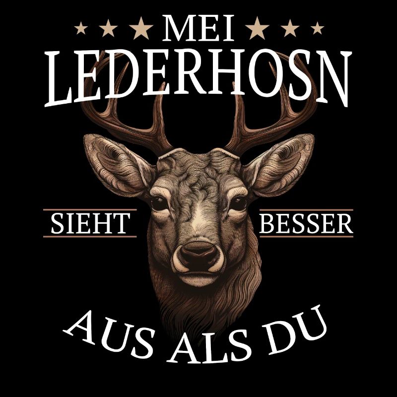 Hirsch Trachtenshirt Geweih Hirsche