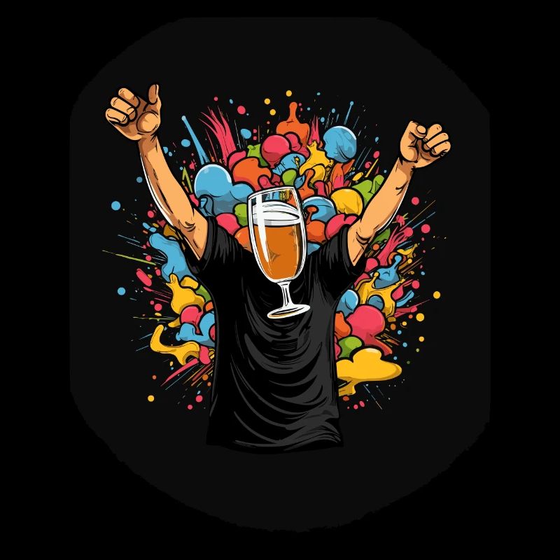 Tête de bière colorée