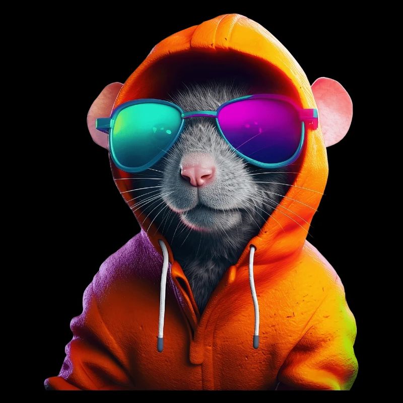 Maus mit Sonnenbrille Bunt Coole Mäuse