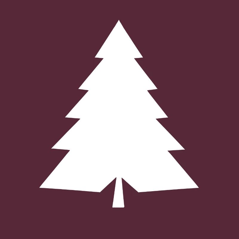 Versatile Magic: White Fir Tree Silhouette