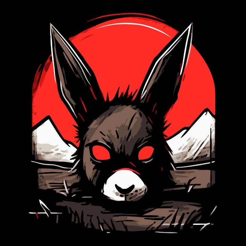 Japan, the red sun and a rabbit