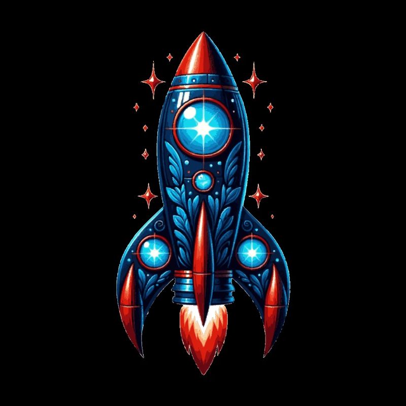 Rocket man in space