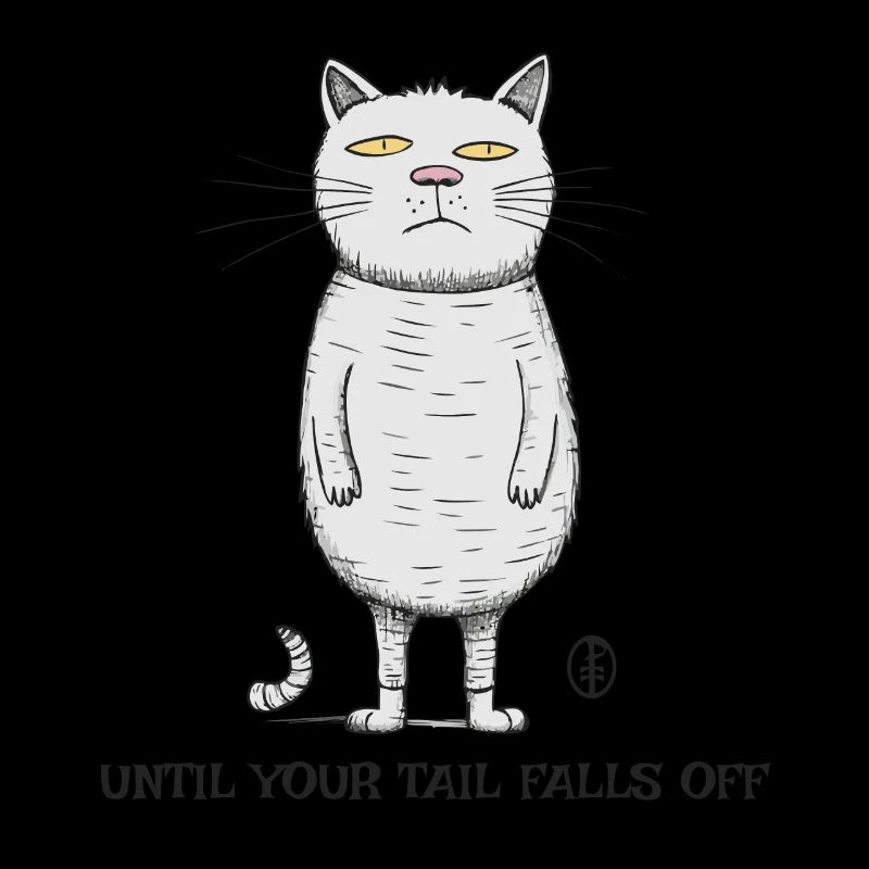 Jusqu’à ce que ta bite tombe, chat de dessin animé