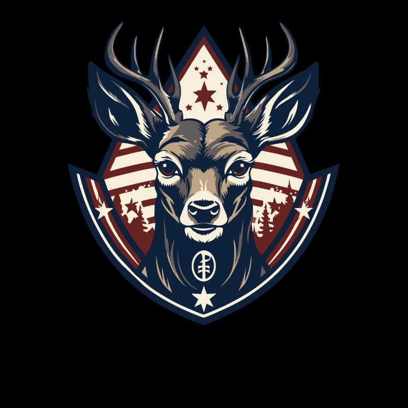 Emblem eines Hirsches und eines jungen Bocks