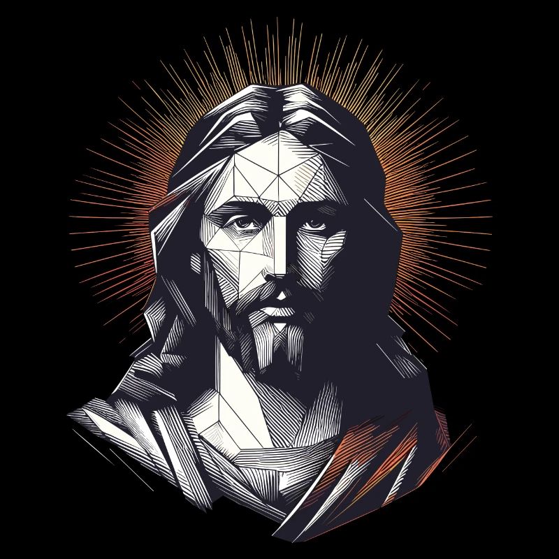 Jesus Vektor Polygon Christus Kopf Religion