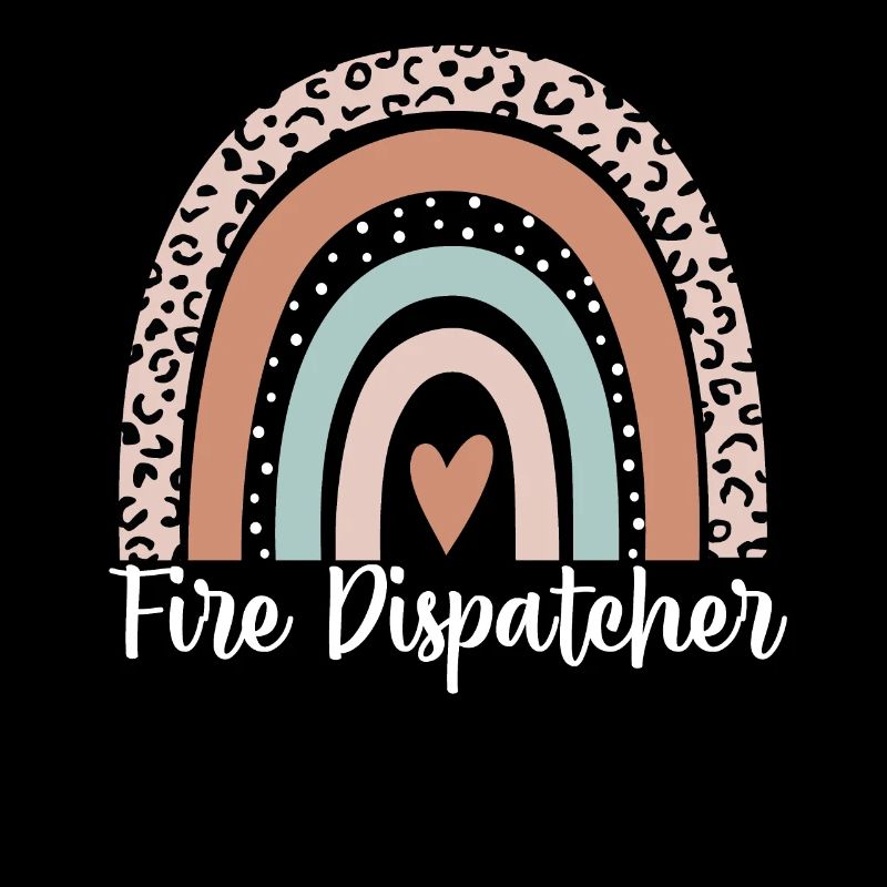 Fire Dispatcher Rainbow Leopard Funny Fire