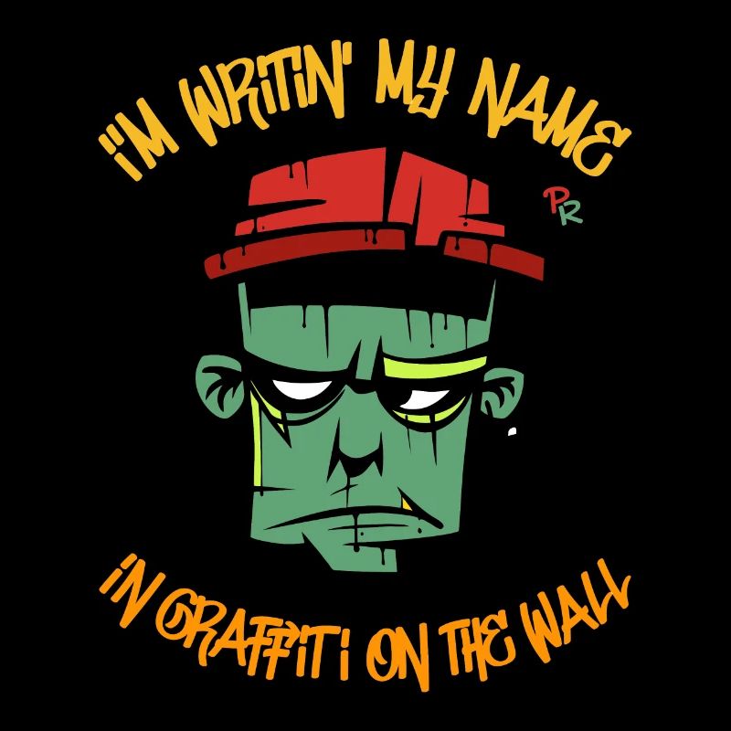 mon nom, tag graffiti sur le mur