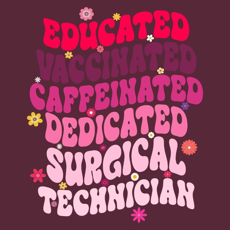 Educated Vaccinated Caffeinated Dedicated Surgical
