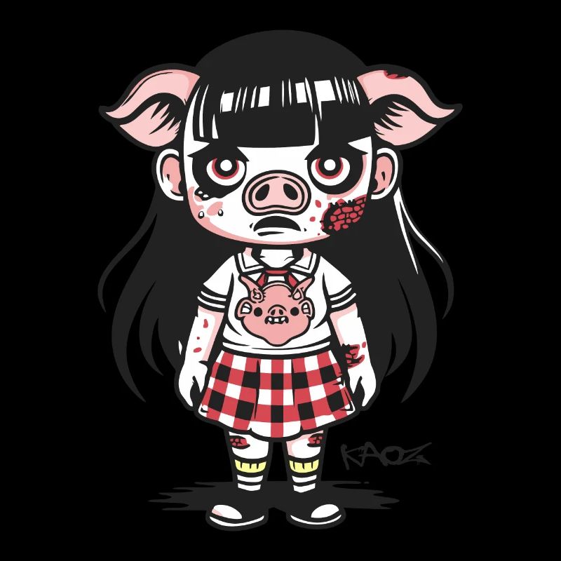 Écolière Zombie Cochon