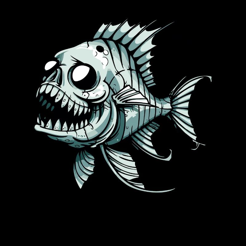 Zombie Skeleton Skull Operettas Fish