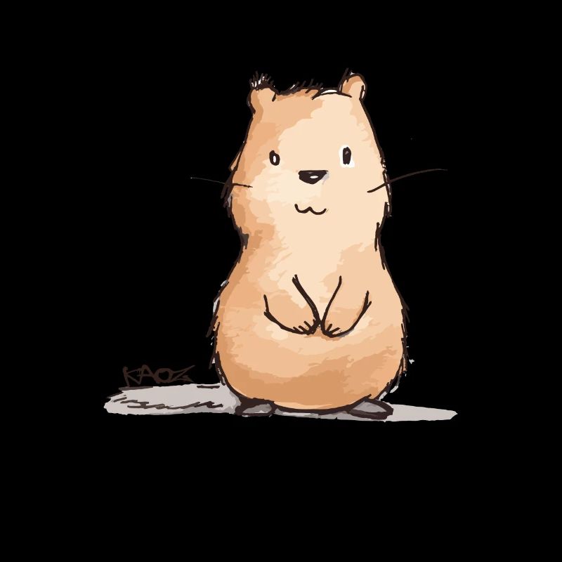 Cute chubby beaver
