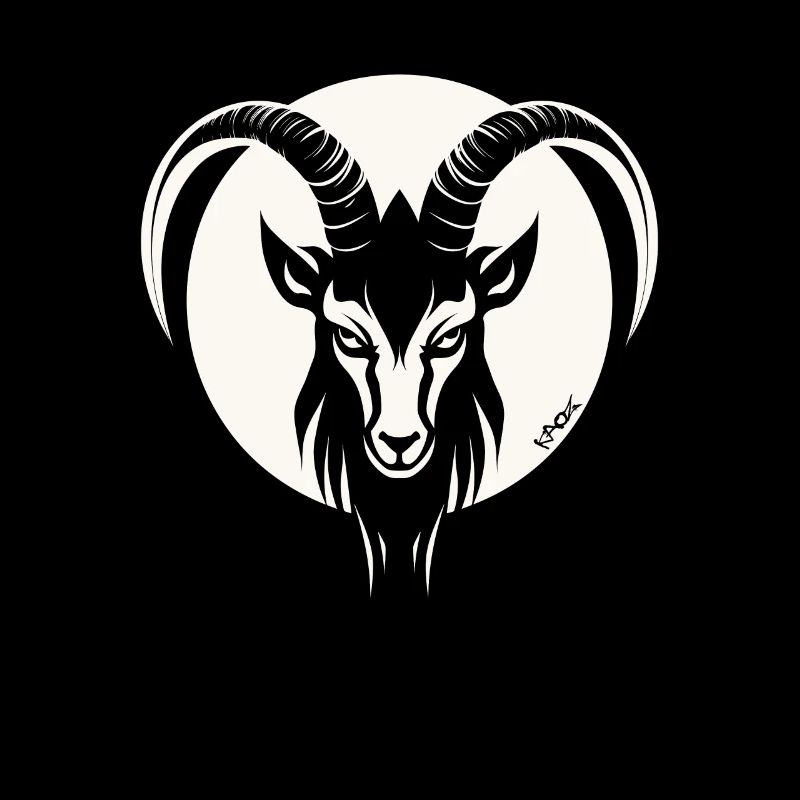Le motif d’un bouc, d’un bouc