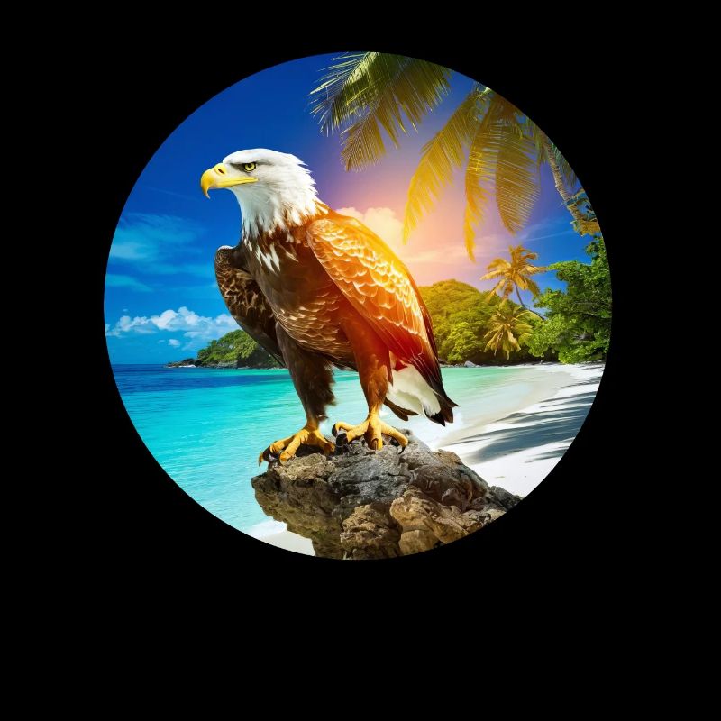 Adler am Eagle Beach Aruba Sommerurlaub