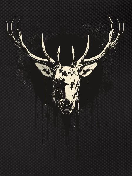 Deer with black spade
