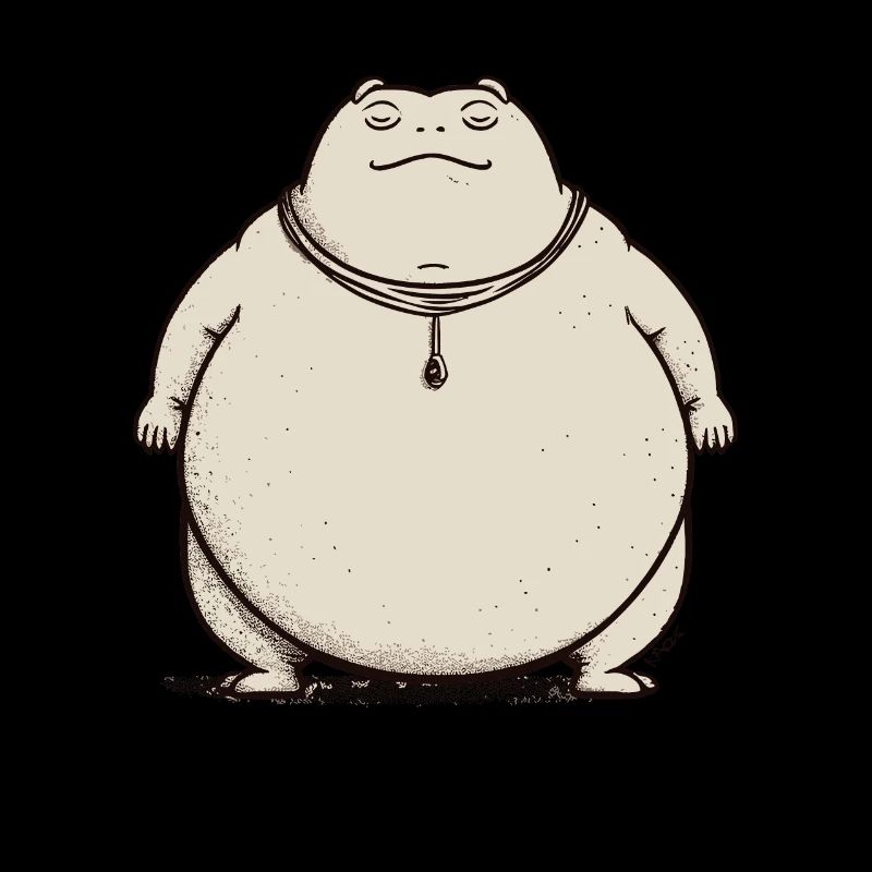 Grosse grenouille de crapaud Sumo épais, lutteur de sumo