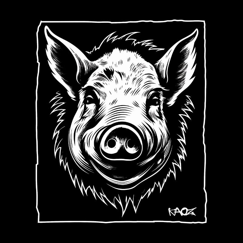 a pig, a sow, a boar