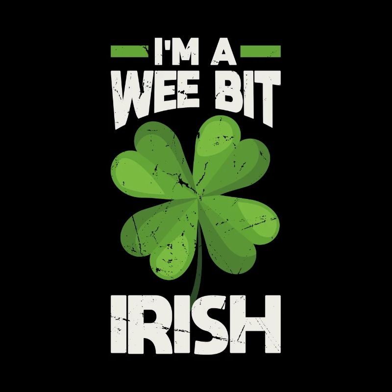Wee Bit Irish Lucky Clover Graphique festif