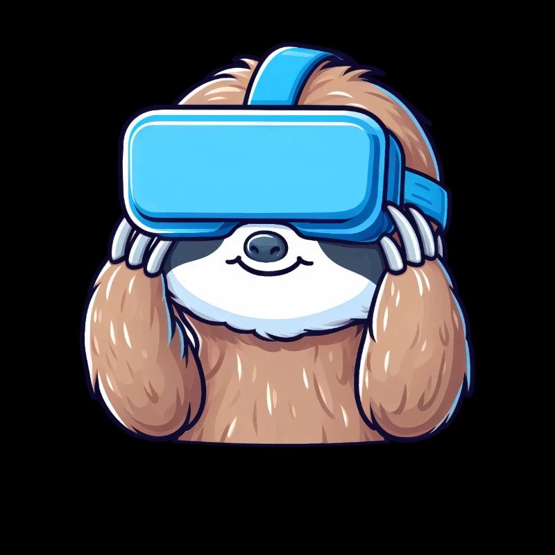 Faultier als VR-Gamer: Cool und Digital