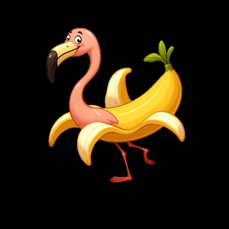 Flamant rose banane