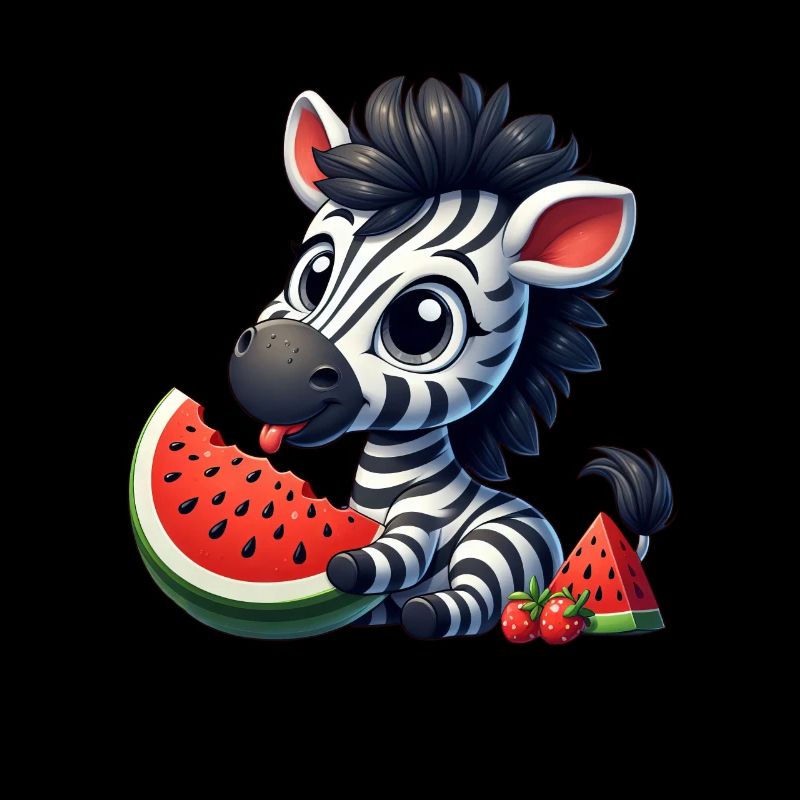 Zebra Mit Wassermelone Fruchtig Lustig