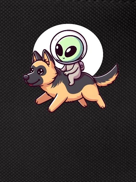 Alien on German Shepherd