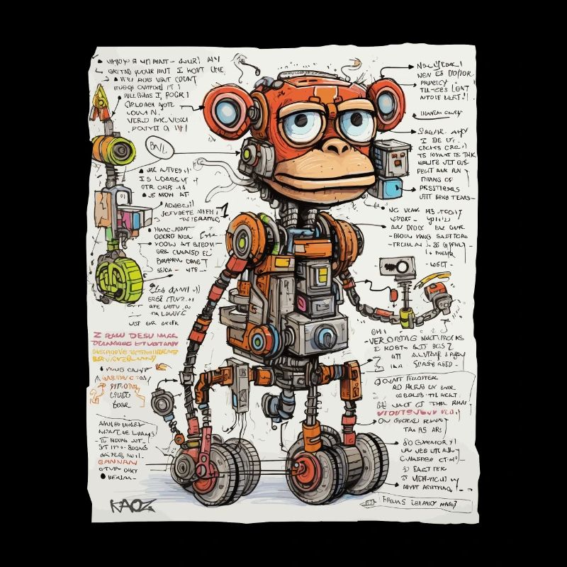 Die Struktur des Roboter-Affen