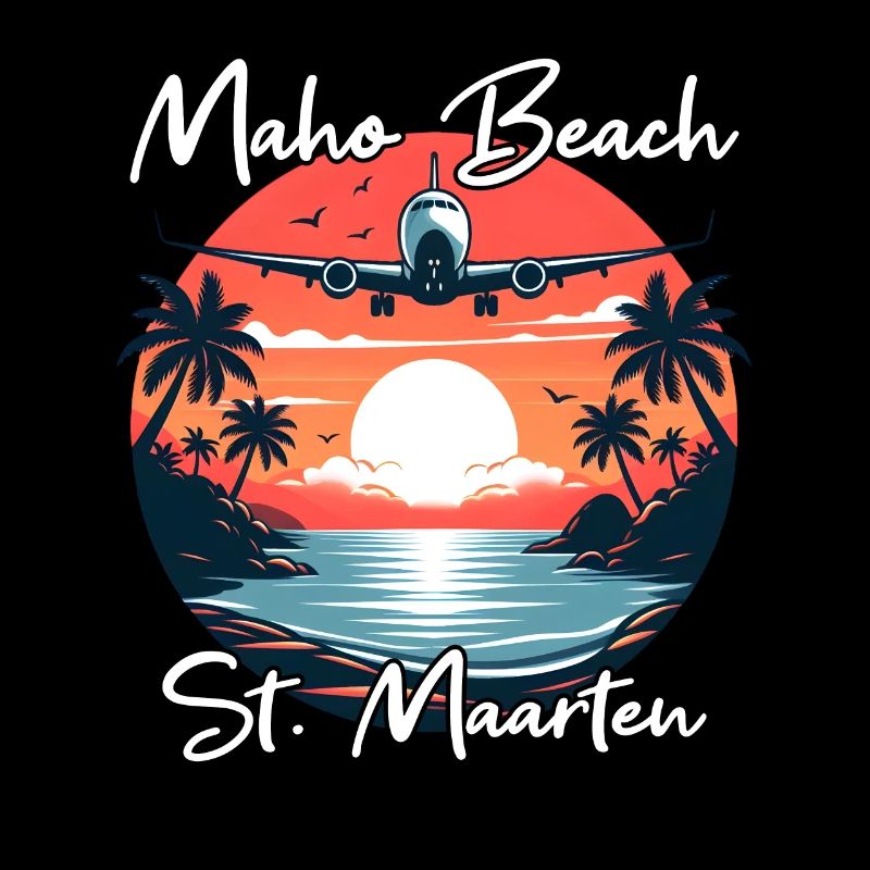 Spectacle d’avions au-dessus de la plage de Maho