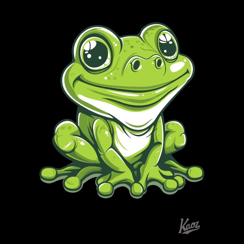 Grenouille heureuse mignonne