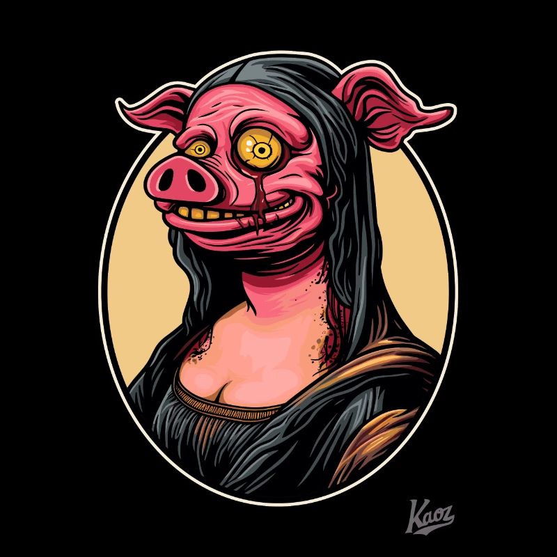 Le portrait de Mona, le cochon zombie Lisa