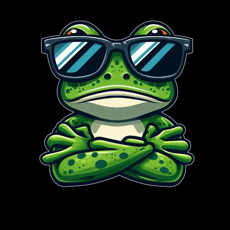 Cool grenouille crapaud crapaud lunettes de soleil dessin animé