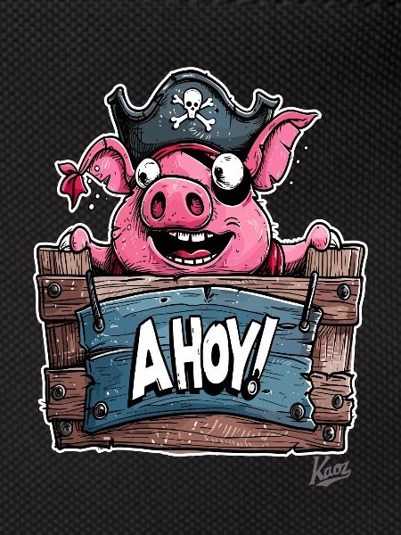 Funny Pig Pirate, Ahoy!