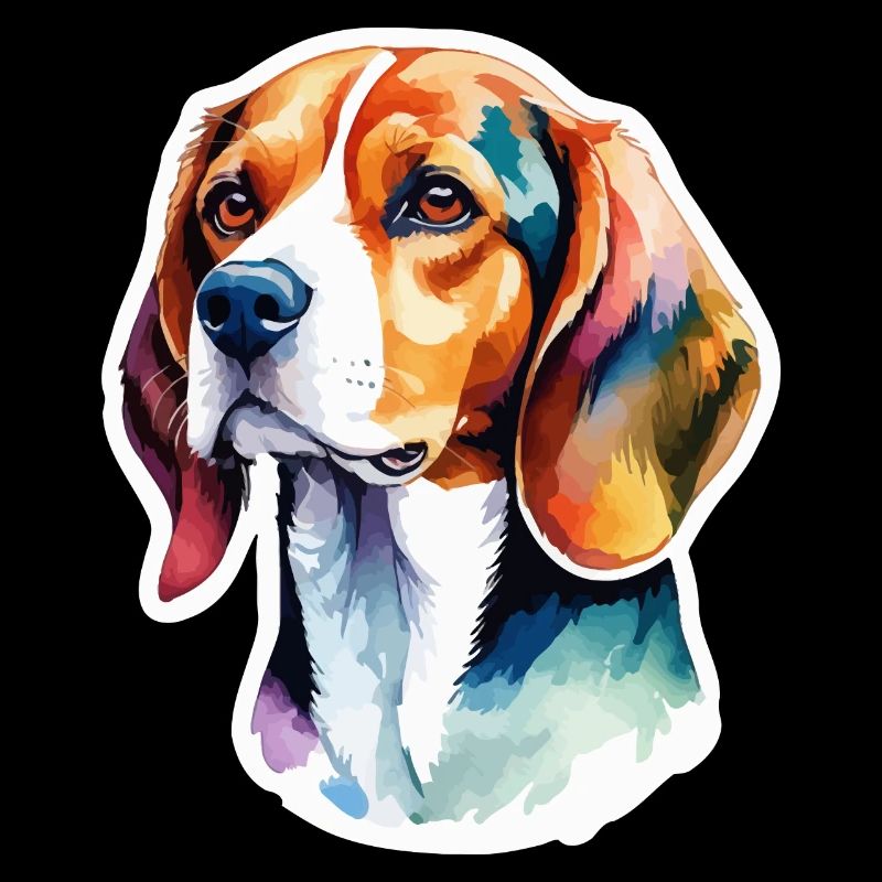 Beagle Wasserfarben