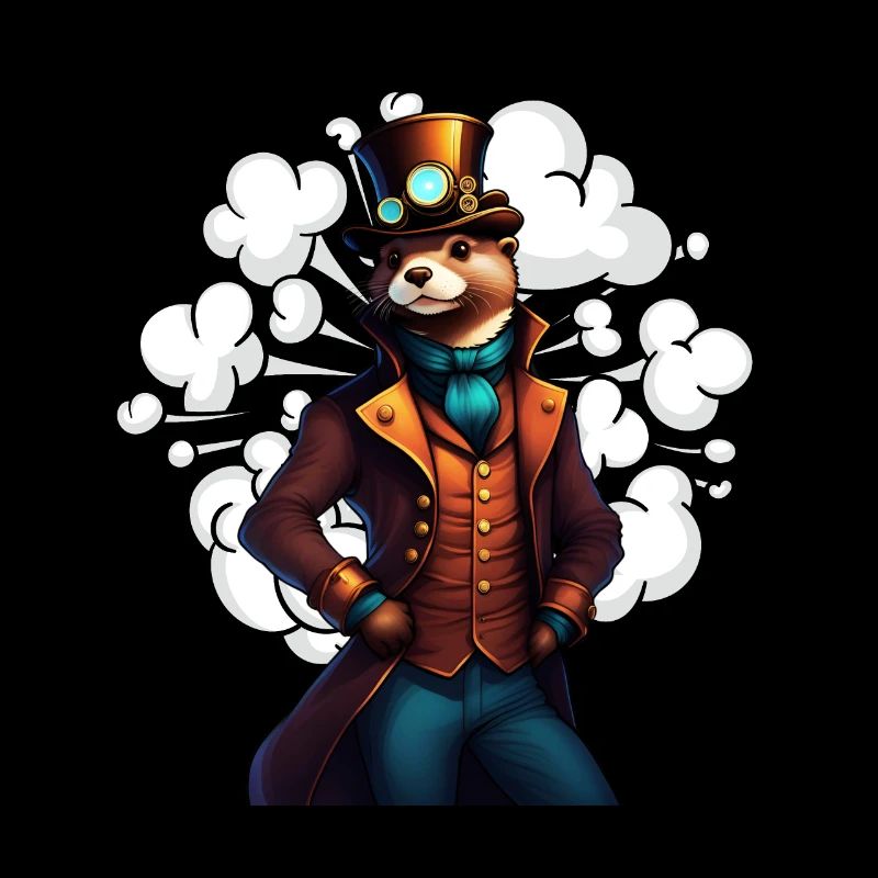 Erfindergeist Otter Steampunk Technikotter
