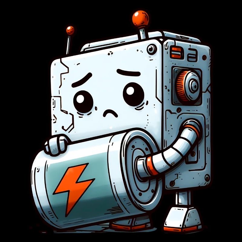 Pile Déchargée Pour Bot Robot