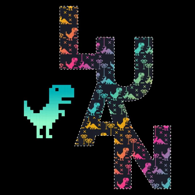 LUAN - Beau prénom de garçon avec dinosaure
