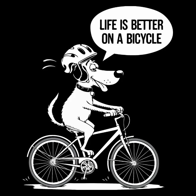 Bicycle Life Better Slogan Design