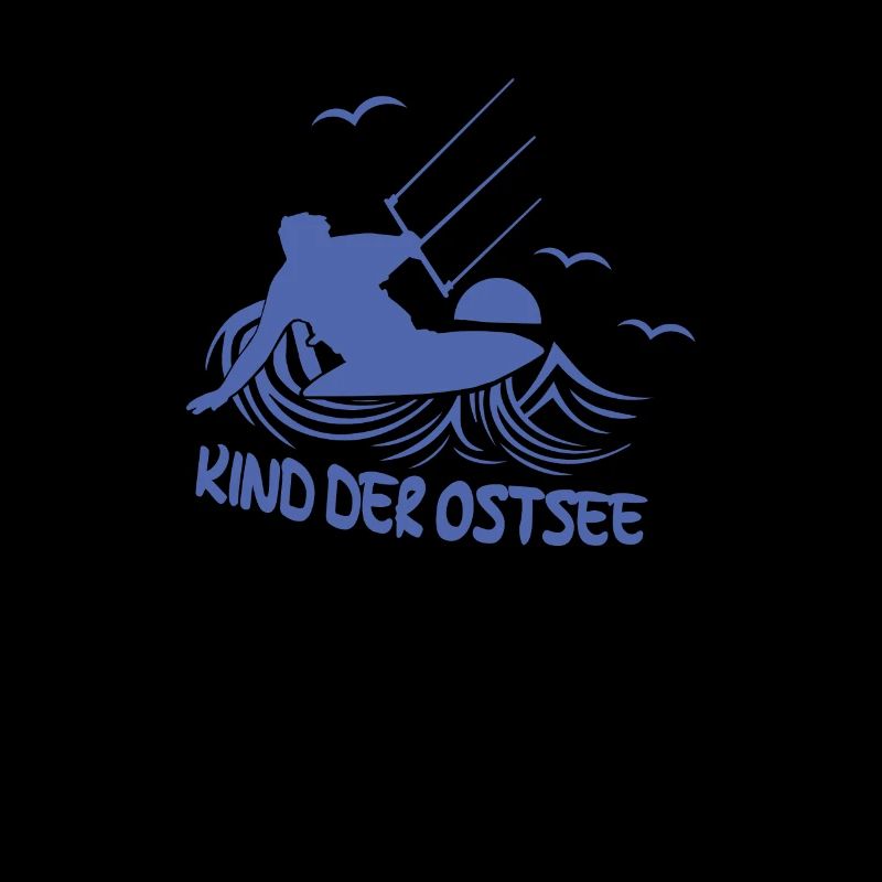 Kitesurfer Kind Ostsee Kiten Silhouette Meer