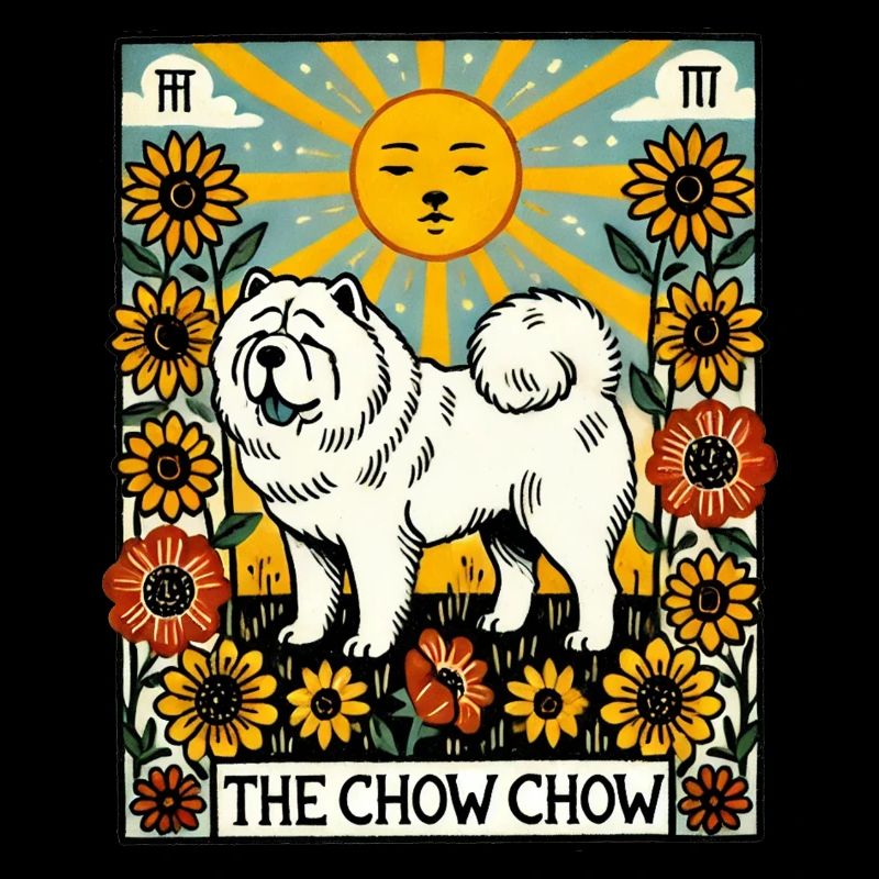 La carte de tarot Chow Chow Dog