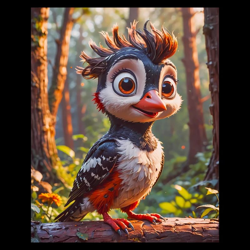 des animaux super mignons dans une forêt – Pic