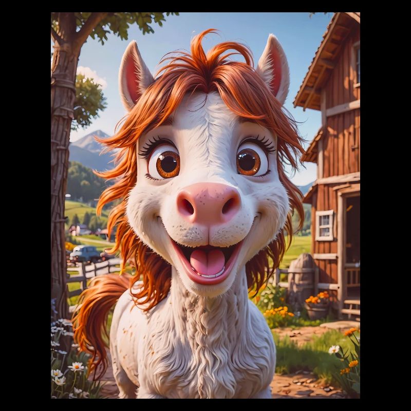 Animaux super mignons dans une ferme – cheval