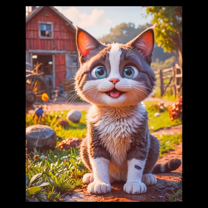 Animaux super mignons dans une ferme – chat