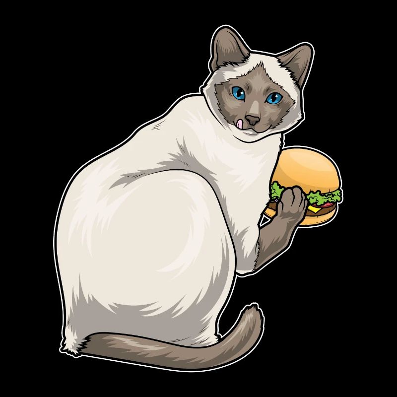Siamkatze Cheeseburger