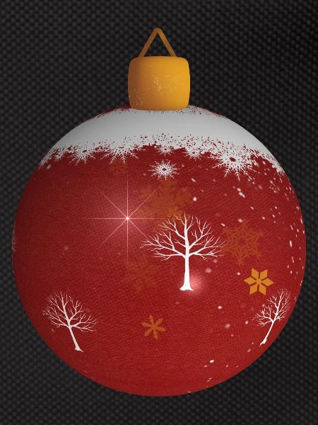 boule de noël rouge
