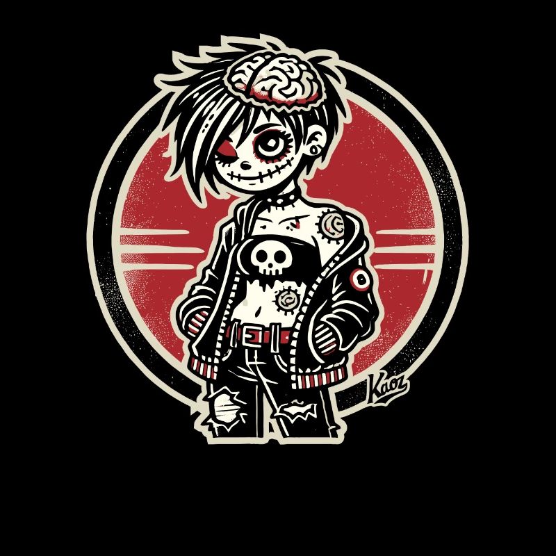 Fille zombie émo cool