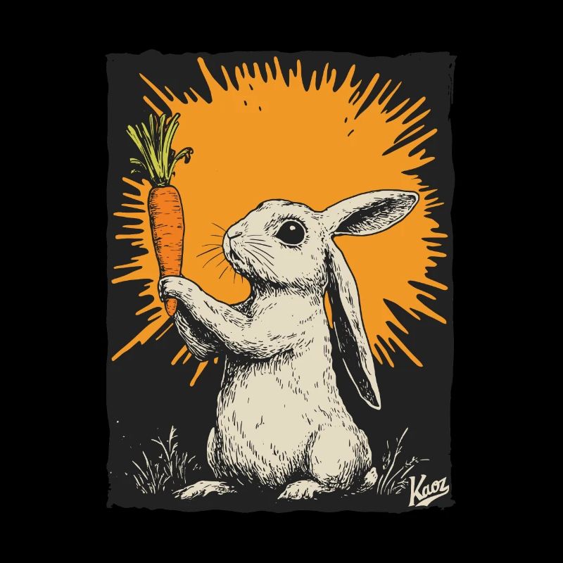 Hase mit Karotte