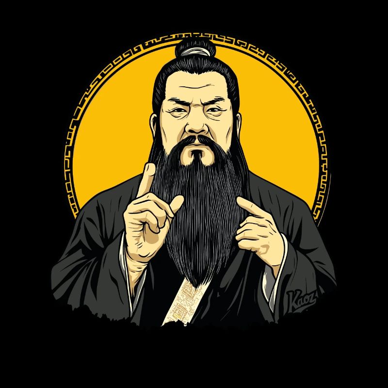 Parodie du philosophe chinois Confucius