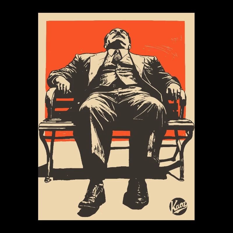 Propaganda Boreout Man on Bench