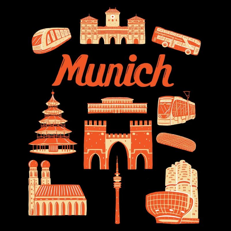 Munich Sights Illustration
