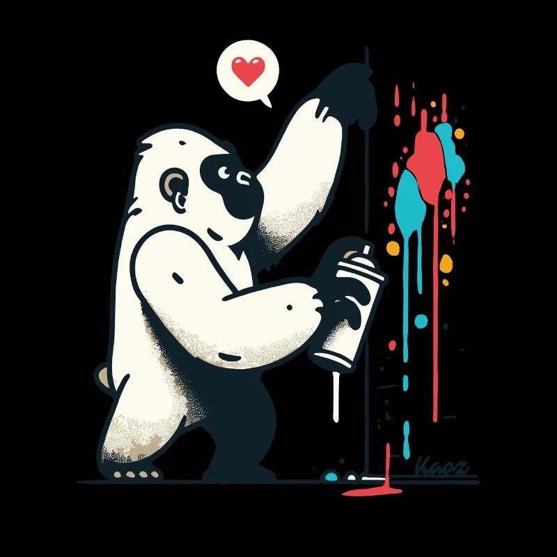 Graffiti-Gorilla mit Spraydose