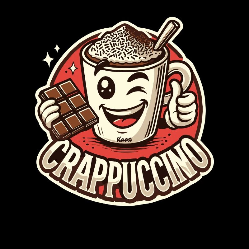 Crappuccino: Funny coffee cup with chocolate